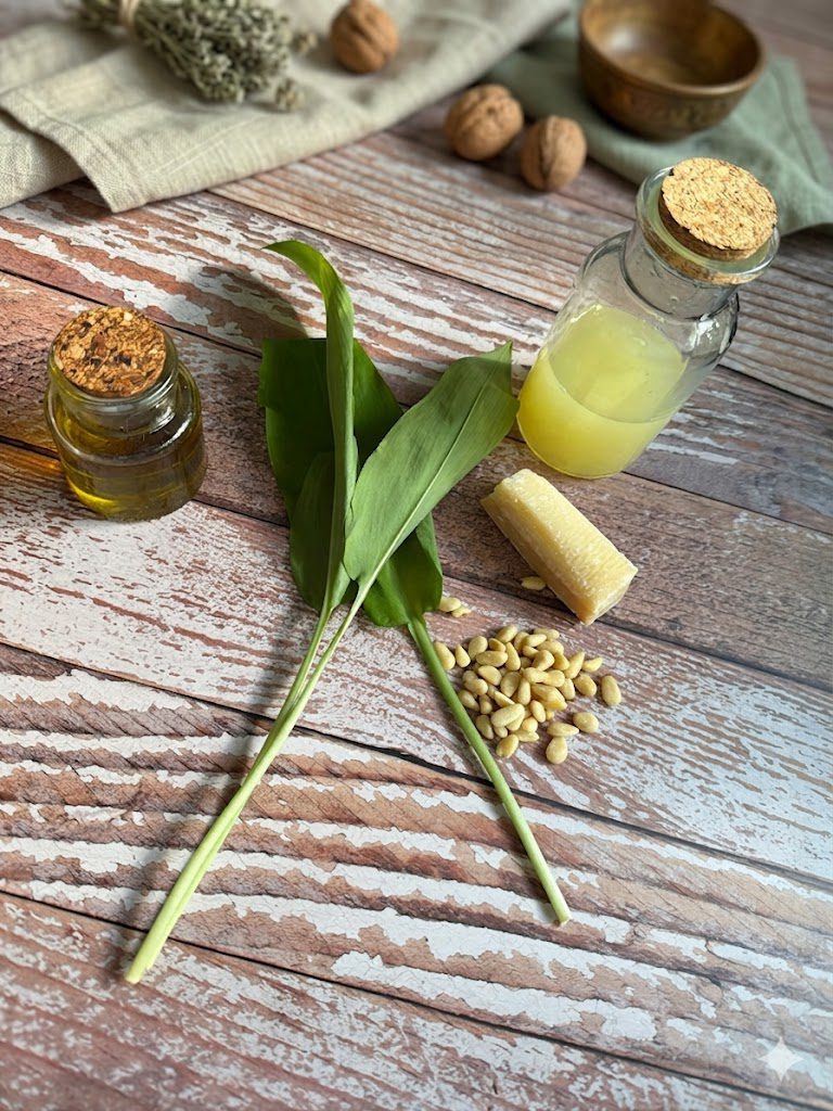 Zutaten für Bärlauch Pesto